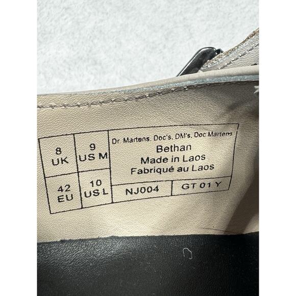 Dr Martens Bethan T-Strap Platform Mary Jane Shoes Pebble Grey Leather US W 10 - Picture 11 of 13